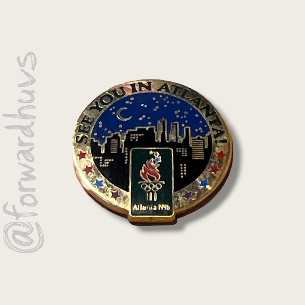 1996 Atlanta Olympic Games See You In Atlanta Enamel Lapel Pin